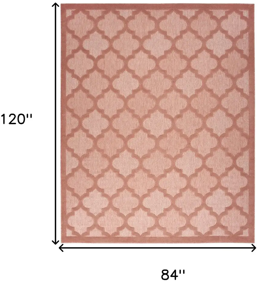 Orange Geometric Flatweave Area Rug Photo 7