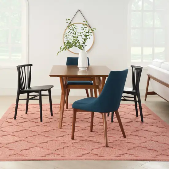 Orange Geometric Flatweave Area Rug Photo 6