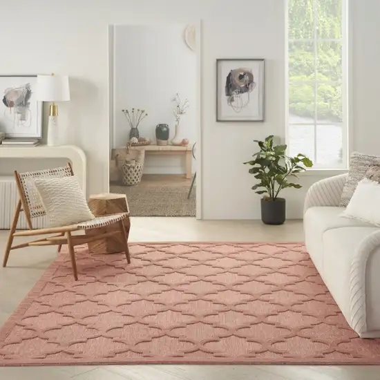 Orange Geometric Flatweave Area Rug Photo 5
