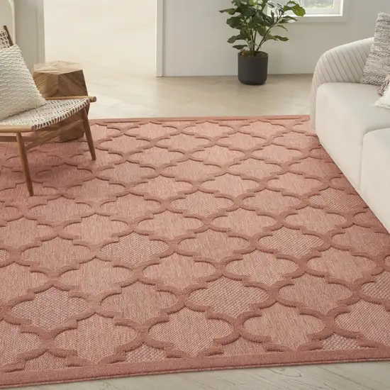 Orange Geometric Flatweave Area Rug Photo 4