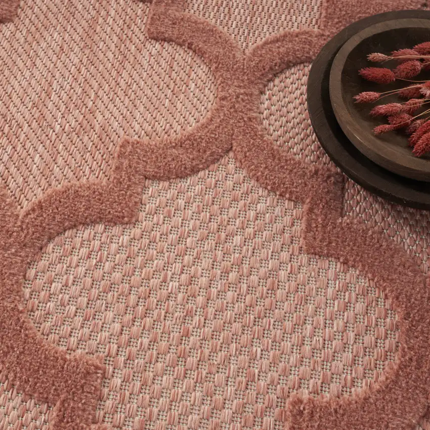 Orange Geometric Flatweave Area Rug Photo 4