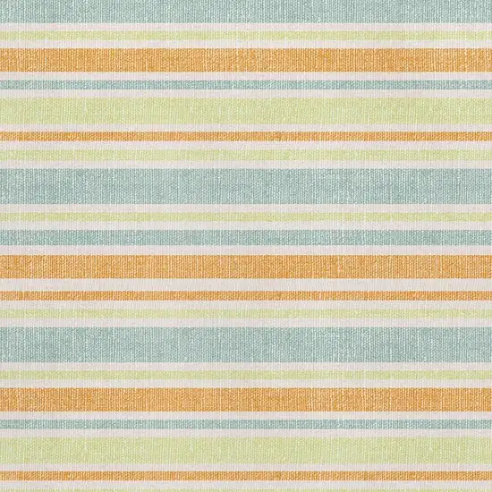 Orange Green And Blue Striped Washable Area Rug With UV Protection Photo 3