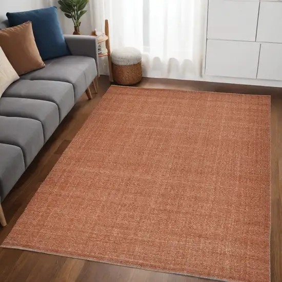 Orange Hand Woven Area Rug Photo 1