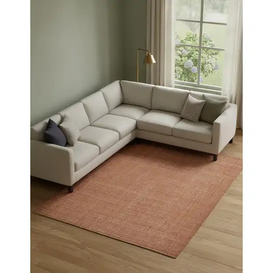Orange Hand Woven Area Rug Photo 1