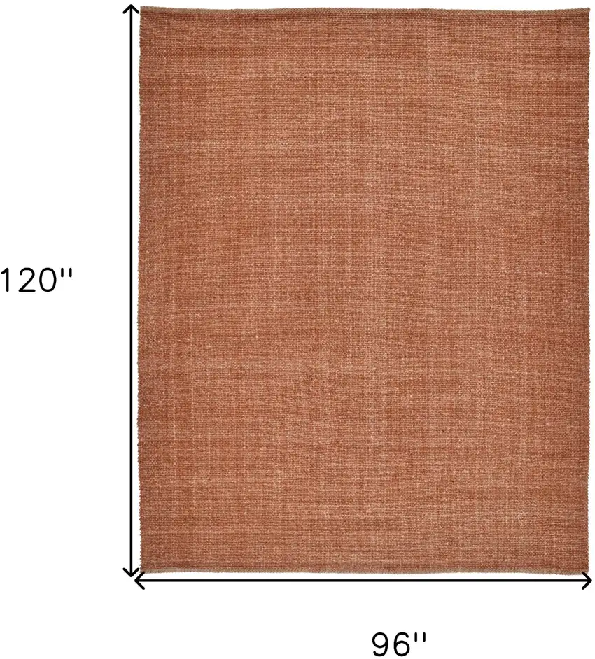Orange Hand Woven Area Rug Photo 10