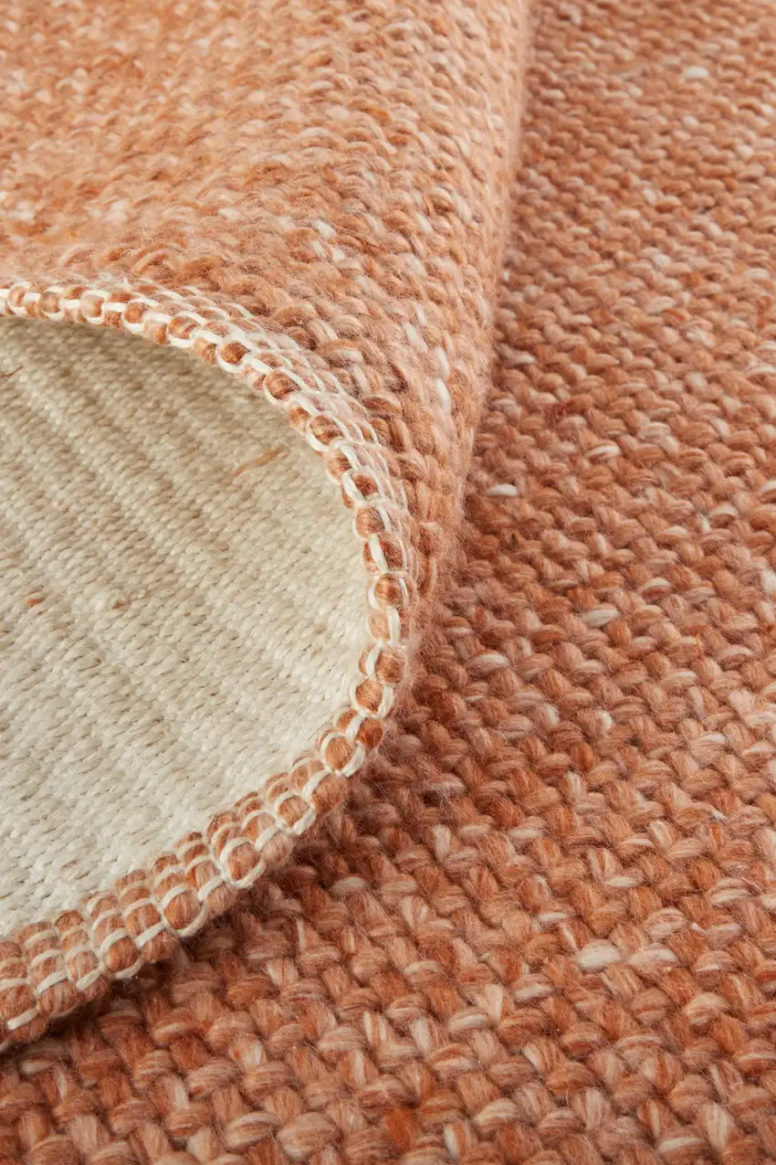 Orange Hand Woven Area Rug Photo 9