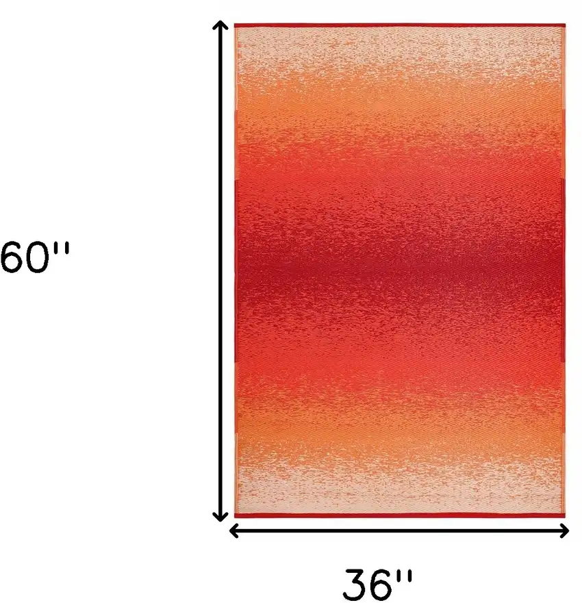 Orange Indoor Outdoor Area Rug Photo 3