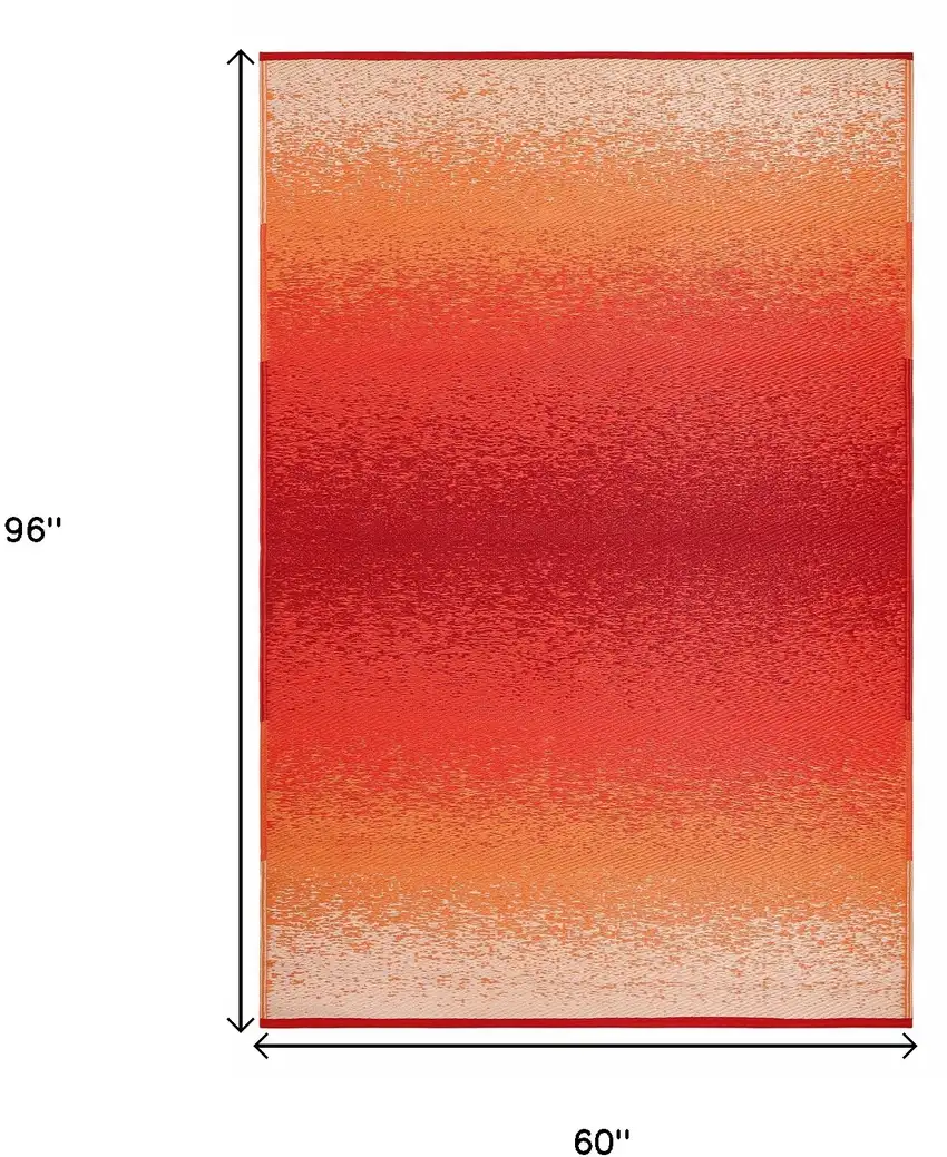 Orange Indoor Outdoor Area Rug Photo 3
