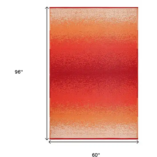 Orange Indoor Outdoor Area Rug Photo 3