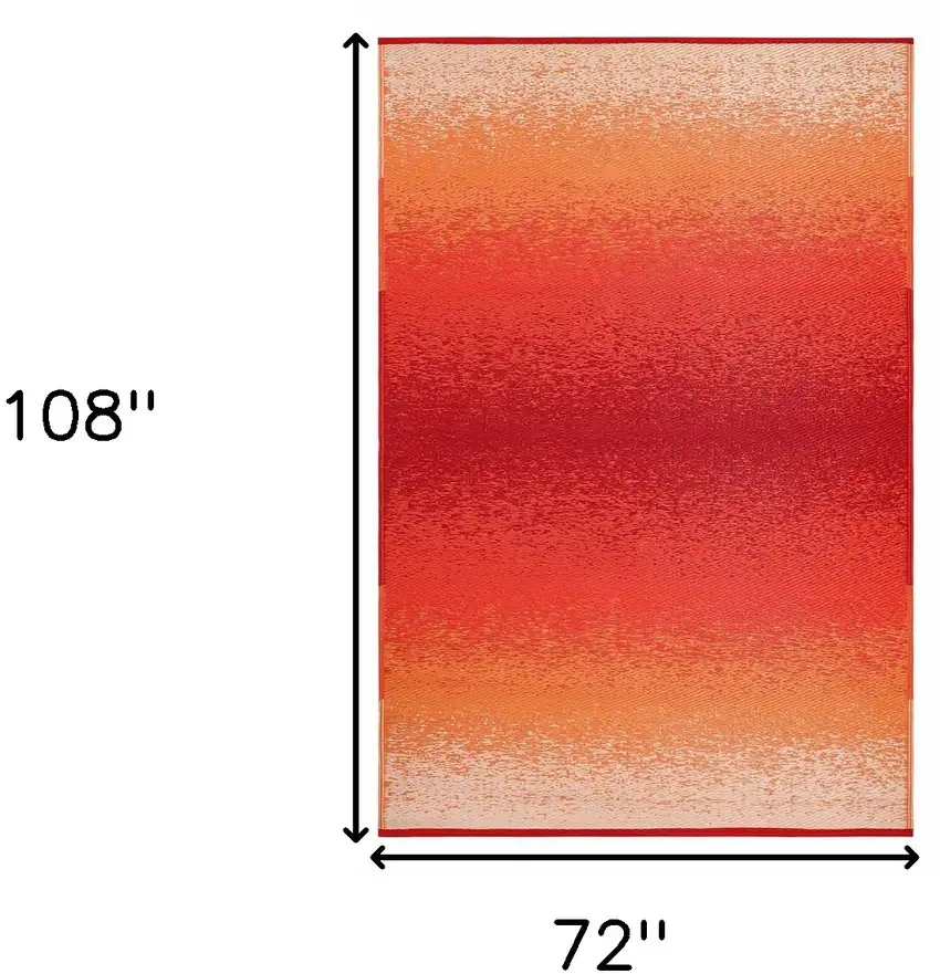 Orange Indoor Outdoor Area Rug Photo 3