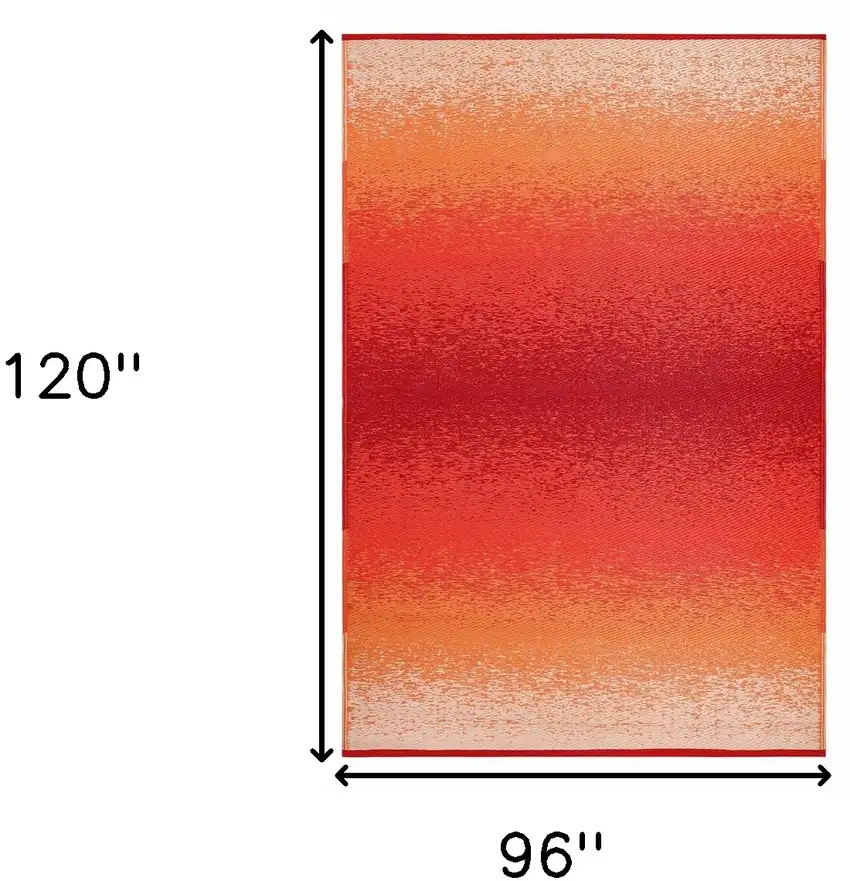 Orange Indoor Outdoor Area Rug Photo 3