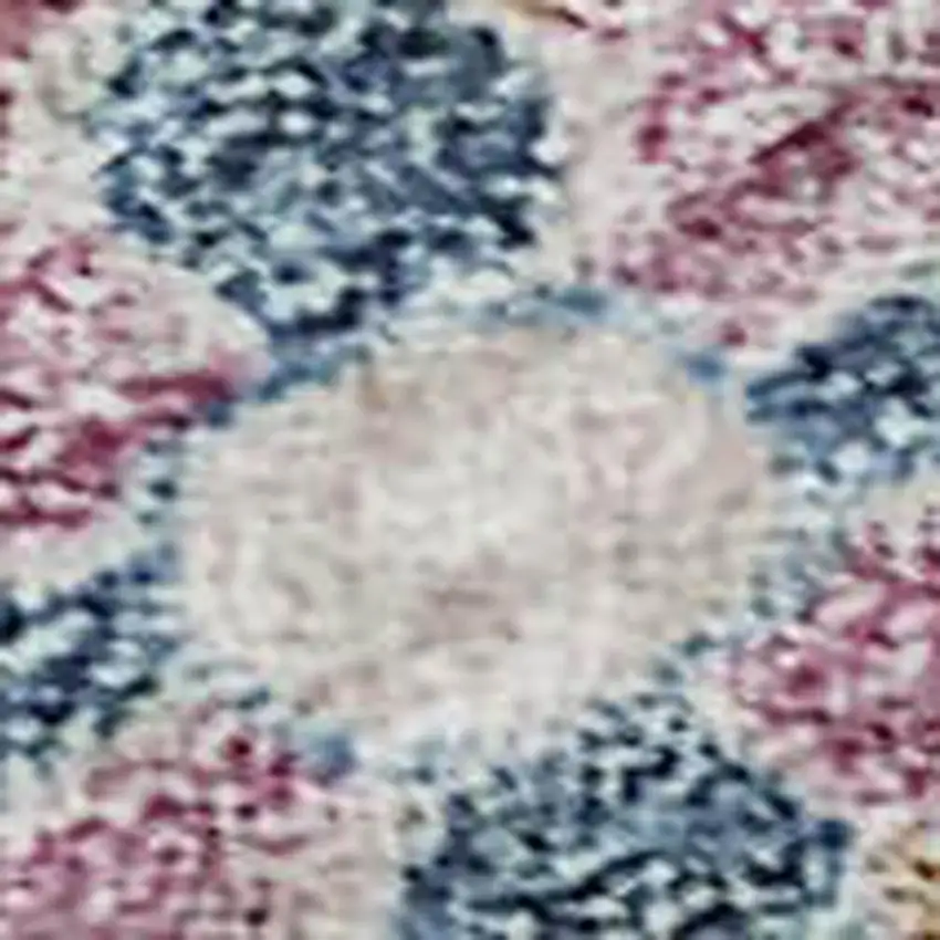 Orange Teal And Pink Floral Washable Area Rug With UV Protection Photo 2