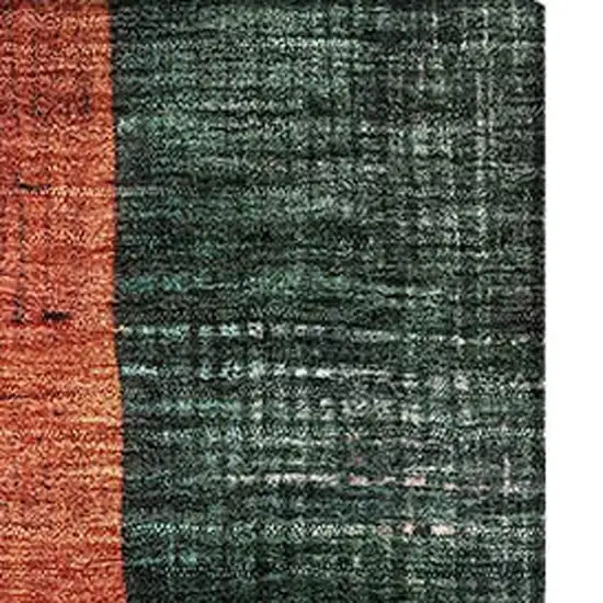 Orange Teal And Purple Geometric Washable Area Rug With UV Protection Photo 3