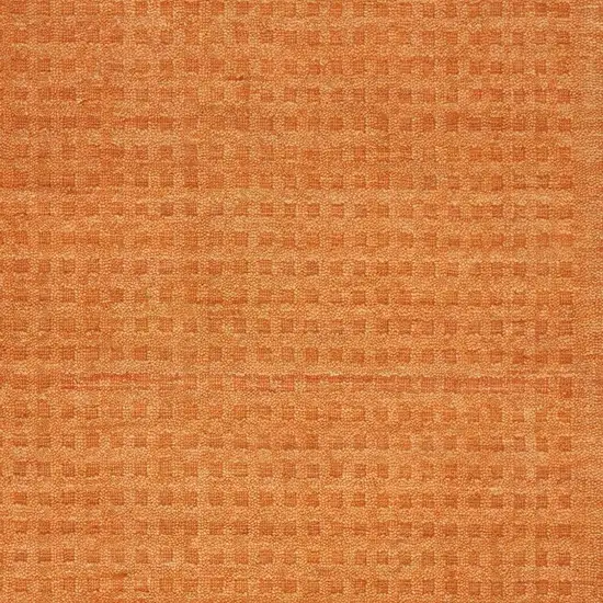 Orange Wool Area Rug Photo 8