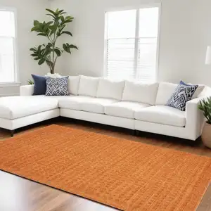 Photo of Orange Wool Area Rug