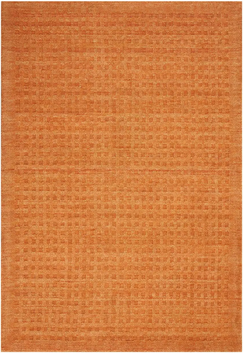 Orange Wool Area Rug Photo 2