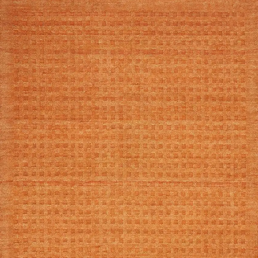 Orange Wool Area Rug Photo 9
