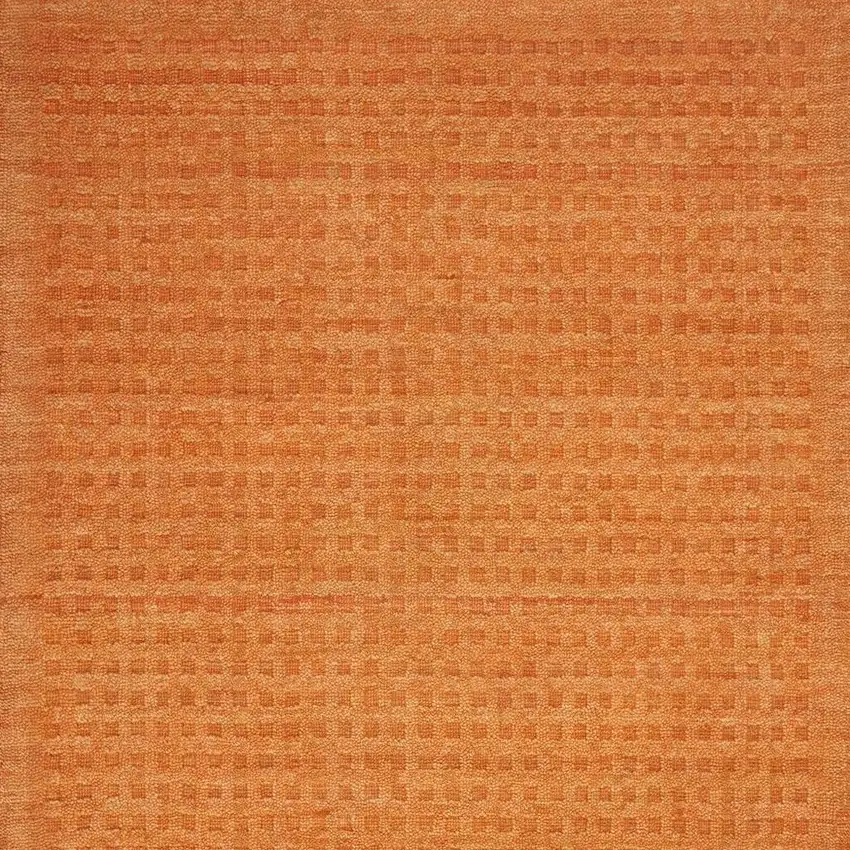 Orange Wool Area Rug Photo 4