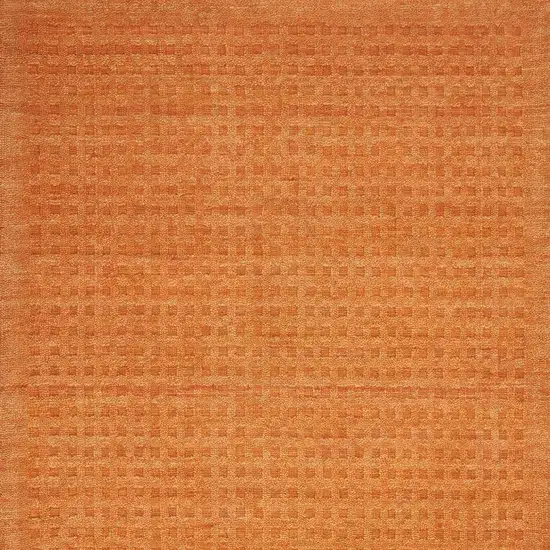 Orange Wool Area Rug Photo 4