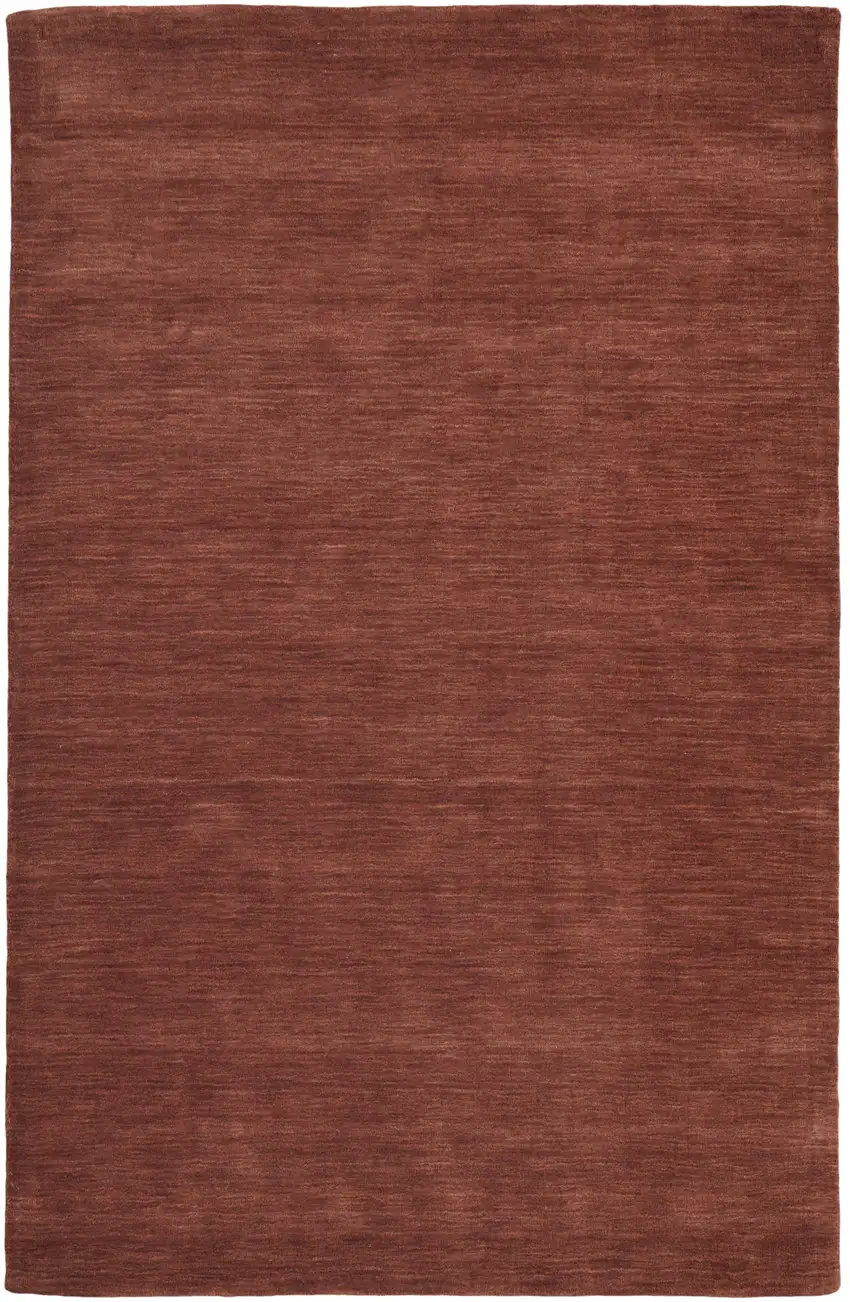 Orange Wool Hand Woven Area Rug Photo 5