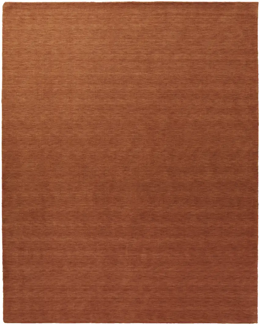 Orange Wool Hand Woven Area Rug Photo 4