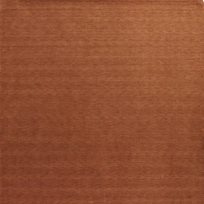 Orange Wool Hand Woven Area Rug Photo 9