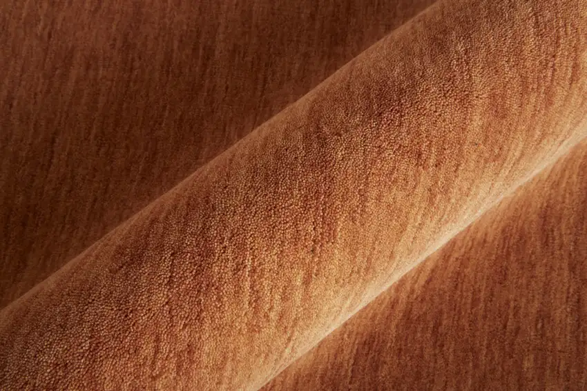 Orange Wool Hand Woven Area Rug Photo 9