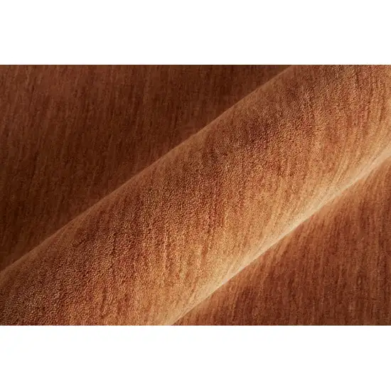Orange Wool Hand Woven Area Rug Photo 8