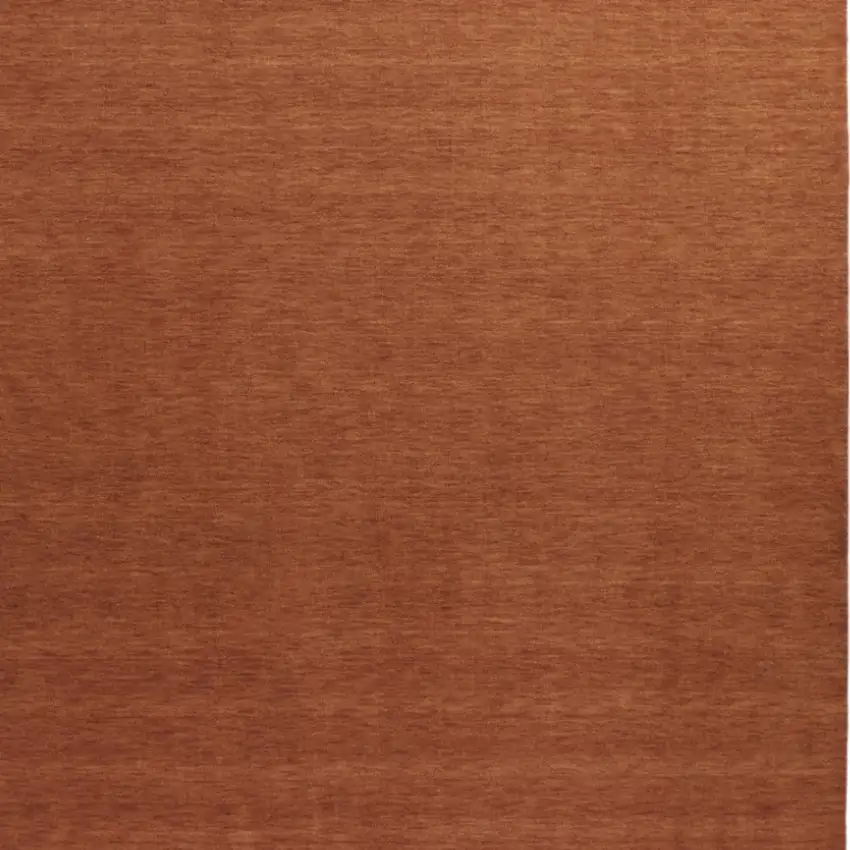 Orange Wool Hand Woven Area Rug Photo 5