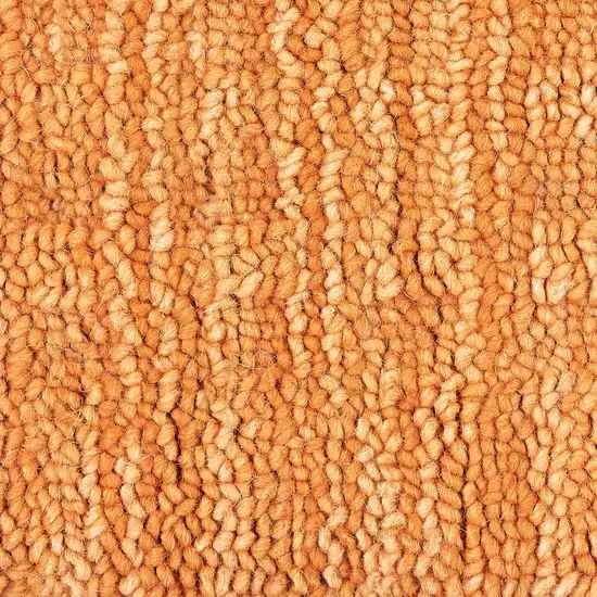 Orange Wool Shag Handmade Area Rug Photo 2