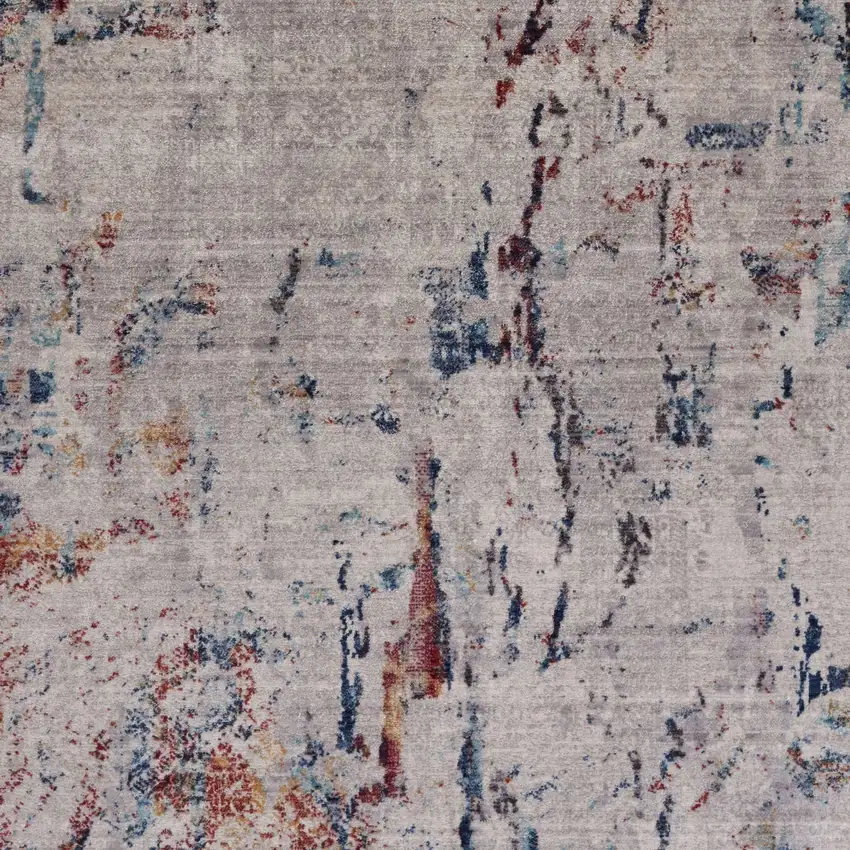 Orange and Ivory Medallion Area Rug Photo 2