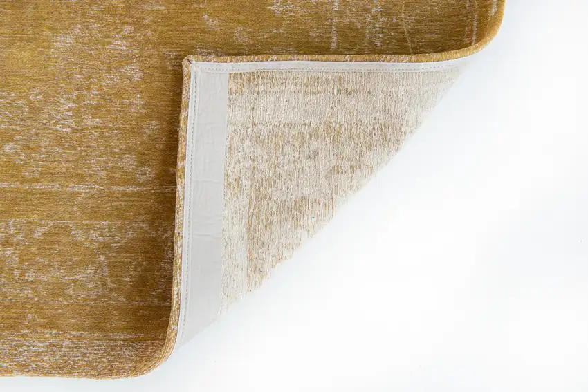 Orange and White Medallion Non Skid Area Rug Photo 4