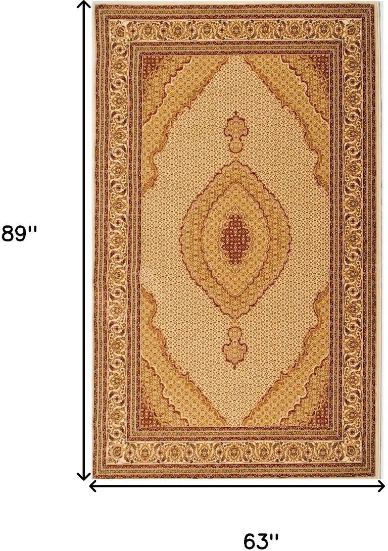 Oriental Power Loom Stain Resistant Area Rug Photo 3