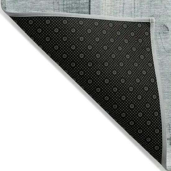 Pale Aqua And Gray Geometric Washable Indoor Outdoor Area Rug Photo 7