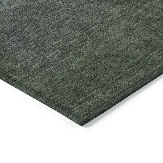 Pale Aqua And Gray Ombre Washable Indoor Outdoor Area Rug Photo 9