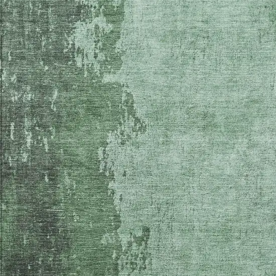 Pale Aqua And Sage Abstract Washable Indoor Outdoor Area Rug Photo 4