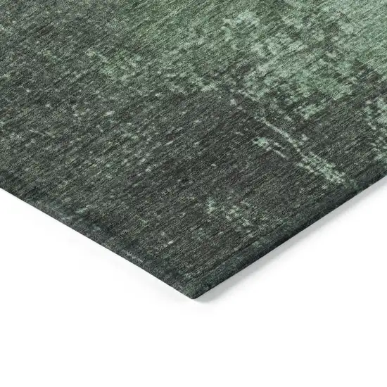 Pale Aqua And Sage Abstract Washable Indoor Outdoor Area Rug Photo 9