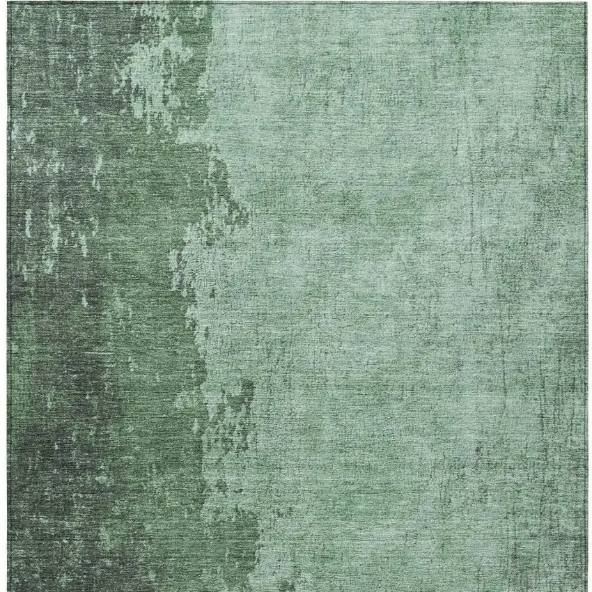 Pale Aqua And Sage Abstract Washable Indoor Outdoor Area Rug Photo 3