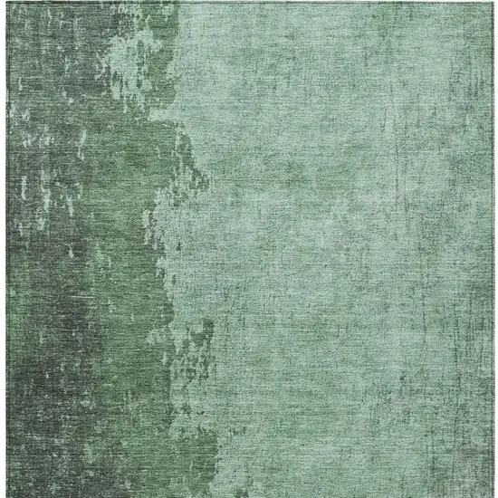 Pale Aqua And Sage Abstract Washable Indoor Outdoor Area Rug Photo 4