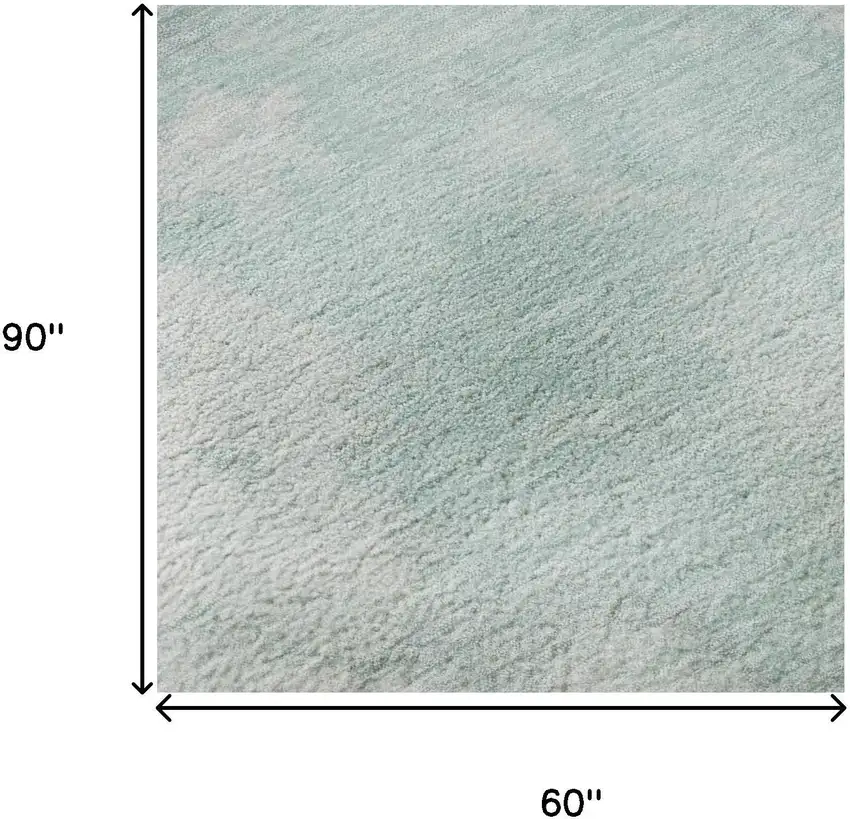 Pale Aqua Gray And Ivory Abstract Washable Area Rug With UV Protection Photo 8