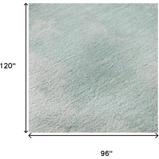 Pale Aqua Gray And Ivory Abstract Washable Area Rug With UV Protection Photo 8