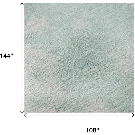 Pale Aqua Gray And Ivory Abstract Washable Area Rug With UV Protection Photo 8