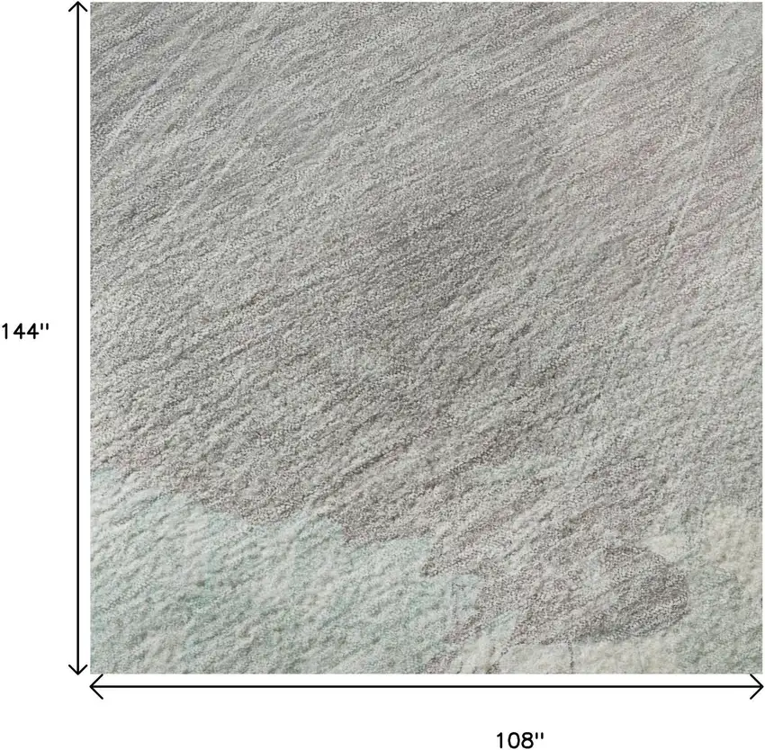 Pale Aqua Gray And Silver Abstract Washable Area Rug With UV Protection Photo 8