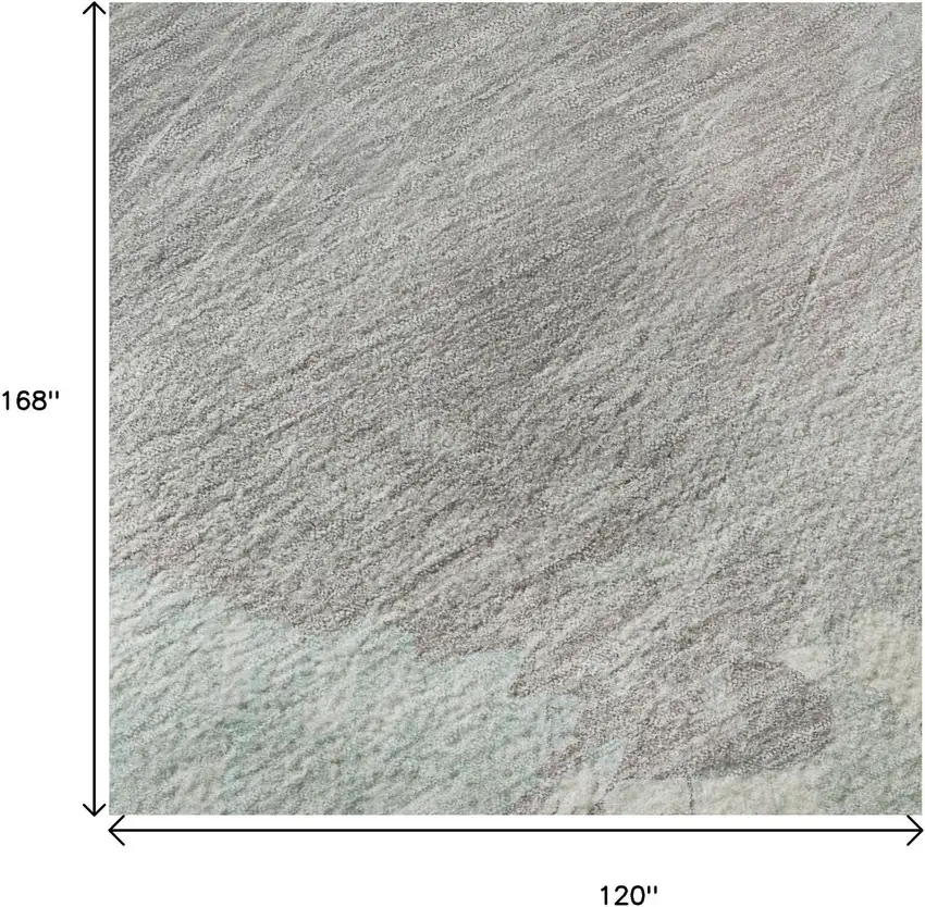 Pale Aqua Gray And Silver Abstract Washable Area Rug With UV Protection Photo 8