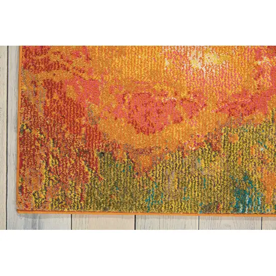 Palette Abstract Power Loom Non Skid Area Rug Photo 9