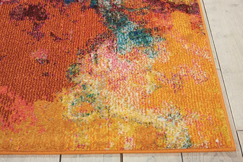 Palette Abstract Power Loom Non Skid Area Rug Photo 9