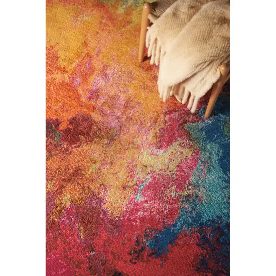 Palette Abstract Power Loom Non Skid Area Rug Photo 1