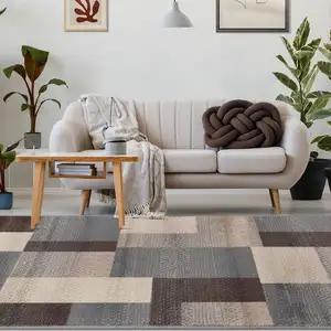 Photo of Patchwork Power Loom Stain Resistant Area Rug
