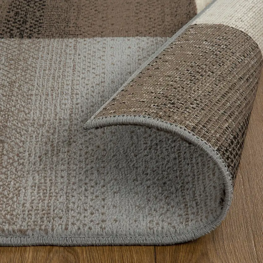 Gray Tan And Brown Patchwork Area Rug Photo 3