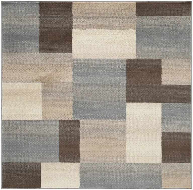 Patchwork Power Loom Stain Resistant Area Rug Photo 2